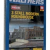 Walthers Cornerstone 3-Stall Modern Roundhouse Kit - HO Scale -Model Haven Shop 09330000002900 pkg