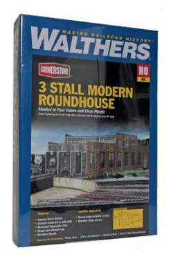Walthers Cornerstone 3-Stall Modern Roundhouse Kit - HO Scale