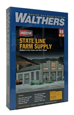 Walthers Cornerstone State Line Farm Supply Kit - HO Scale