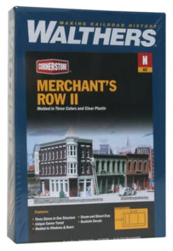 Walthers Cornerstone Merchant's Row II Kit - N Scale