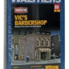 Walthers Cornerstone Vic's Barber Shop Kit - HO Scale -Model Haven Shop 09330000003471 pkg