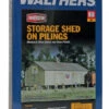 Walthers Cornerstone Storage Shed On Pilings Kit - HO Scale -Model Haven Shop 09330000003529 pkg