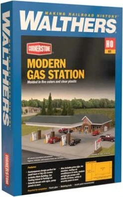 Walthers Cornerstone Modern Gas Station Kit - HO Scale