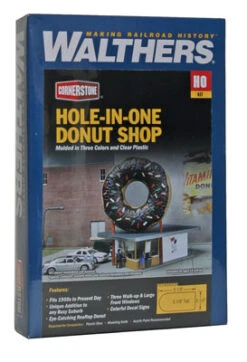 Walthers Cornerstone Hole-In-One Donut Shop Kit - HO Scale
