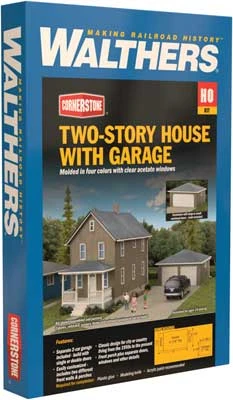 Walthers Cornerstone Two-Story House With Garage
