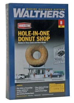 Walthers Cornerstone Hole-In-One Donut Shop Kit - N Scale