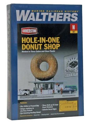 Walthers Cornerstone Hole-In-One Donut Shop Kit - N Scale 3 Walthers Cornerstone Hole-In-One Donut Shop Kit - N Scale