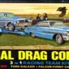 AMT 1/25 Cal Drag Combo 1964 Galaxie AWB Falcon And Trailer 3-In-1 Kit -Model Haven Shop 1223