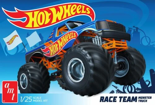 AMT 1/25 RACE TEAM MONSTER TRUCK HOT WHEELS 3 AMT 1/25 RACE TEAM MONSTER TRUCK HOT WHEELS