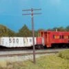 Rix Products 2-Arm Railroad Telephone Poles Kit - HO Scale -Model Haven Shop 2 arm railroad telephone poles 628 32 big