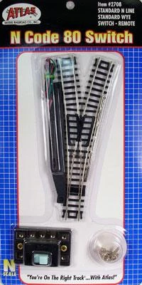 Atlas Model Railroad Co. Code 80 Remote Turnout (Switch) - Standard Line -- Wye