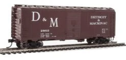 Walthers 40' AAR Modified 1937 Boxcar - Ready To Run -- Detroit & Mackinac #2862 (Boxcar Red, White; Large D&M) HO Scale