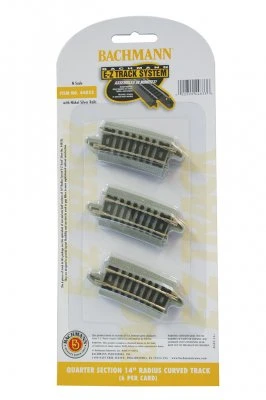 Bachmann Quarter Section 14" Radius Curved Track - N Scale 3 Bachmann Quarter Section 14" Radius Curved Track - N Scale