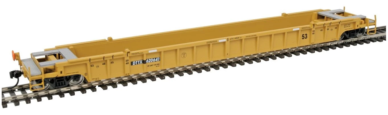 WalthersMainline 53' 3-Unit NSC Well Car - Ready To Run -- Trailer-Train #620641 (yellow, Black) - HO Scale 3 WalthersMainline 53' 3-Unit NSC Well Car - Ready To Run -- Trailer-Train #620641 (yellow, Black) - HO Scale