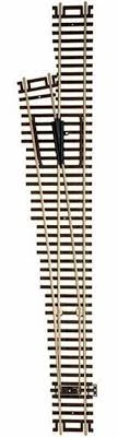 Atlas Model Railroad Co. Code 83 Turnout With Nickel-Silver Rail And Brown Ties - Custom Line(R) -- No. 6 Left Hand