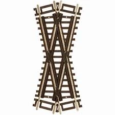 Atlas Model Railroad Co. Code 83 Crossing - Nickel Silver W/Brown Ties -- 25 Degrees