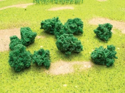JTT Miniature Tree Foliage Clumps & Undergrowth ​1/2 To 1" Tall - 55pcs