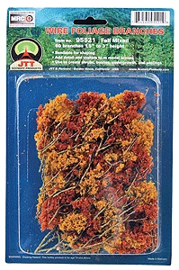 JTT Miniature Tree Mixed Fall1-1/2 To 3" Foliage Branches - 60pcs 3 JTT Miniature Tree Mixed Fall1-1/2 To 3" Foliage Branches - 60pcs