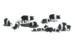 Woodland Scenics Hampshire Pigs - HO Scale