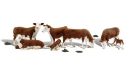 Woodand Scenics Hereford Cows - O Scale