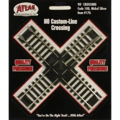 Atlas Model Railroad Co. Custom-Line(R) Crossing - Code 100 -- 90-Degrees - 6" 15.2cm Black Ties