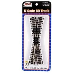 Atlas Model Railroad Co. Crossings W/Black Ties -- 20 Degrees