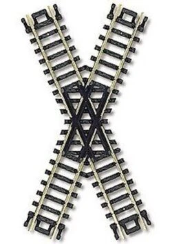 Atlas Model Railroad Co. Crossings W/Black Ties -- 45 Degrees