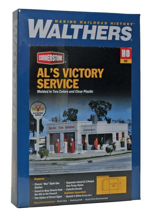 Walthers Cornerstone Al's Victory Service Gas Station Kit - HO Scale 3 Walthers Cornerstone Al's Victory Service Gas Station Kit - HO Scale