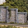 Woodland Scenics Cut Stone Retaining Wall Pkg(3) -Model Haven Shop c1259