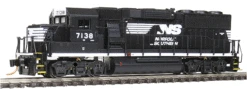 WalthersProto EMD GP60 - Standard DC - PROTO N(TM) -- Norfolk Southern #7138 (black, White, Horse Head Logo) N Scale