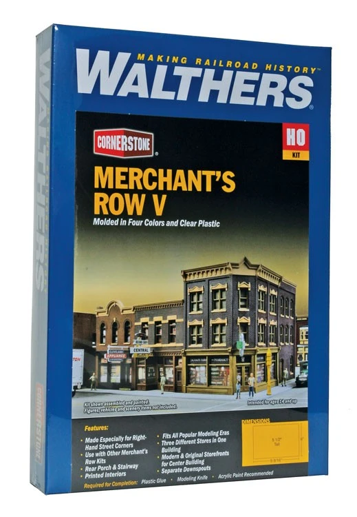 Walthers Cornerstone Merchant's Row V Kit - HO Scale 3 Walthers Cornerstone Merchant's Row V Kit - HO Scale