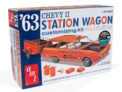 AMT 1/25 1963 CHEVY II STATION WAGON WITH TRAILER