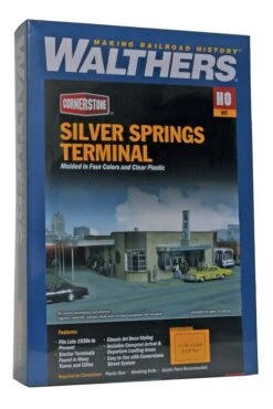 Walthers Cornerstone Silver Springs Bus Terminal Kit - HO Scale