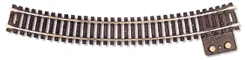Atlas Model Railroad Co. Terminal Section Snap-Track(R), Nickel-Silver Rail -- 18" Radius Curved, Black Ties